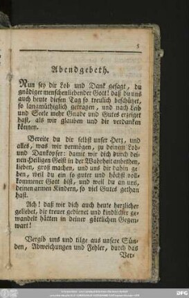 Abendgebeth.
