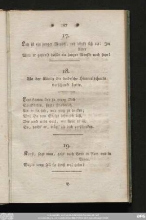 18. Als der König die bodesche Himmelscharte verschenkt hatte.