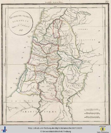 Duodecim Tribus Israelis. 1825.