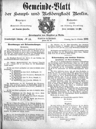 1892,44: No. 44, 30. Oktober 1892
