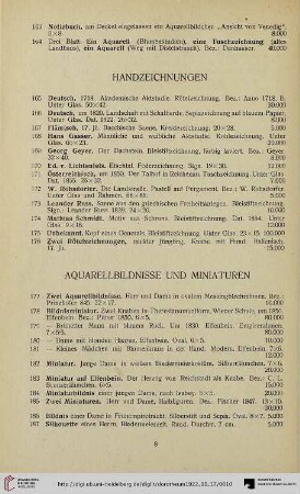 Aquarellbildnisse und Miniaturen (Nr. 177-187)