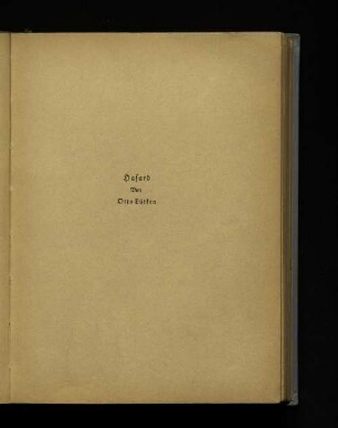 Hasard von Otto Lütken