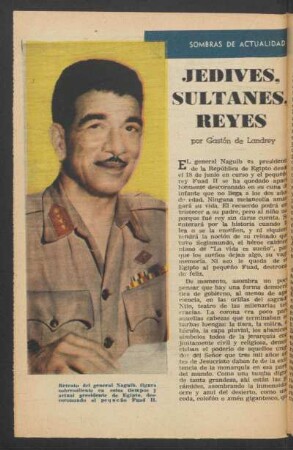 Jedives, sultanes, reyes : Sombras de actualidad
