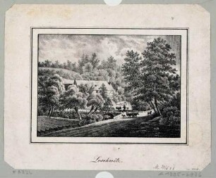 Landschaft mit Bauernhaus im Loschwitzer Grund bei Dresden