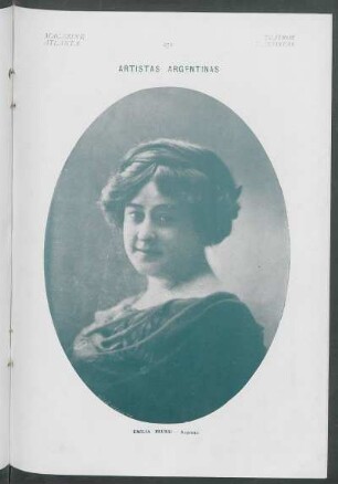 Artistas argentinas : [Retrato de] Emilia Reussi - Soprano