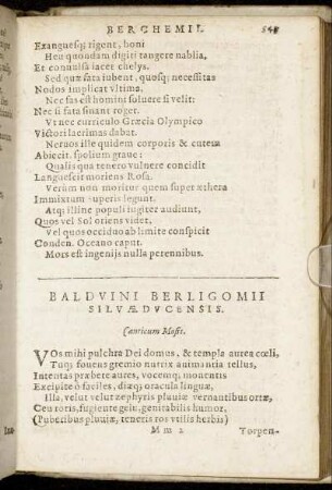 Balduini Berligomii Silvæ Ducensis.
