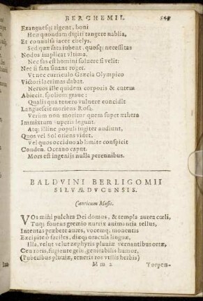 Balduini Berligomii Silvæ Ducensis.