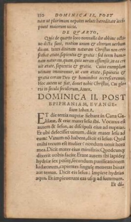 Dominica II. Post Epiphaniam ....