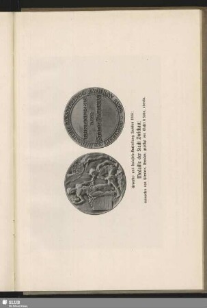 Gewerbe- und Industrie-Ausstellung Zwickau 1906: Medaille der Stadt Zwickau; entworfen von Hörnlein, Dresden, geprägt von Glaser & Sohn, ebenda