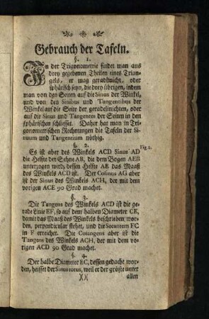 Gebrauch der Tafeln