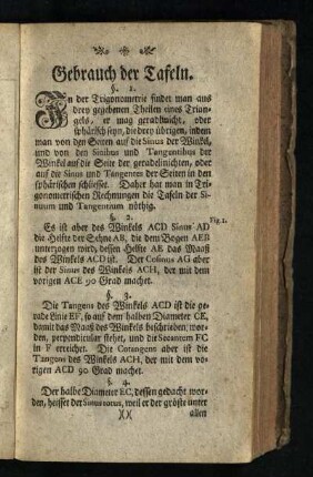 Gebrauch der Tafeln