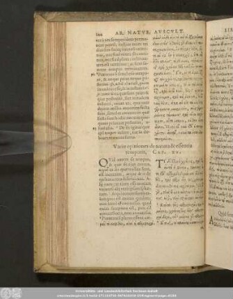 Variae opiniones de natura & essentia temporis, Cap. XV.
