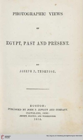 Photographic views of Egypt, past and present