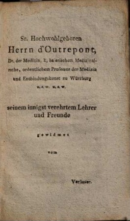 Inaugural-Abhandlung über den Nutzen der Milz