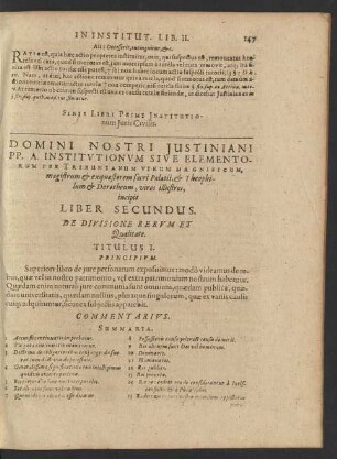 De Divisione Rerum Et Qualitate. Titulus I.