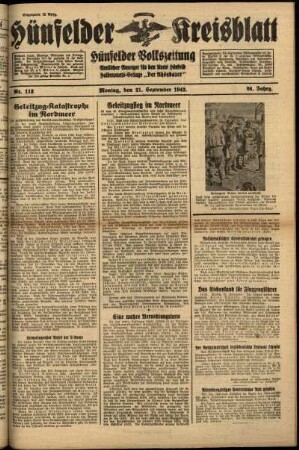 Ausgabe vom Montag, den 21. September 1942.