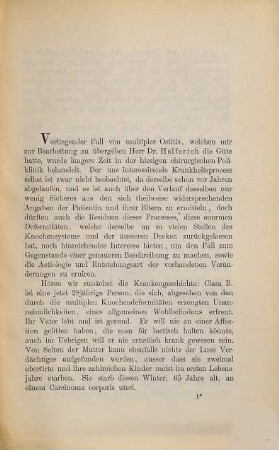 Über einen ungewöhnlichen Fall von multipler Ostitis : Inaugural-Dissertation