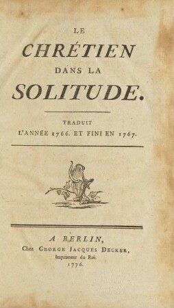 Le chrétien dans la solitude
