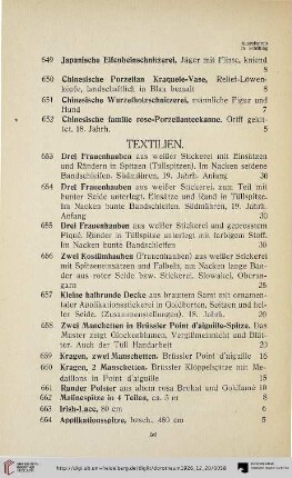 Textilien (Nr. 653-664)