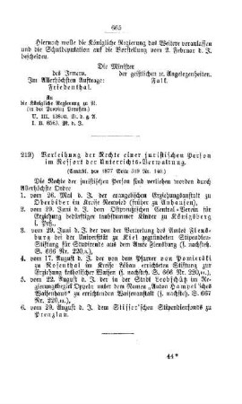 Verleihung der Rechte einer juristischen Person im Ressort der Unterrichts-Verwaltung : [V. Volksschulwesen]