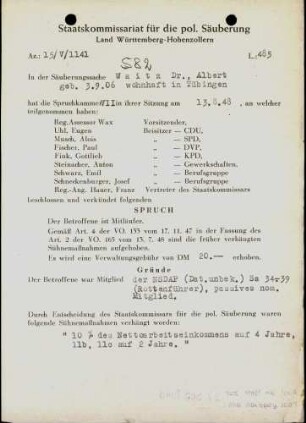 Waitz, Albert, Dr.