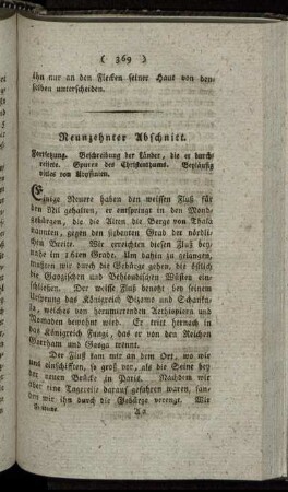 Neunzehnter Abschnitt. - Zwey und zwanzigster Abschnitt.