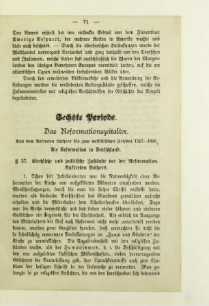 Sechste Periode. Das Reformationszeitalter