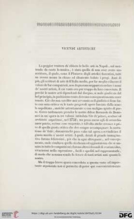 Vicende artistiche