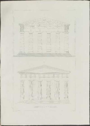 Pl. 4. F. I. Coupe transversale du temple dans son état actuel.