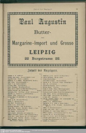 Inhalt des Anzeigers