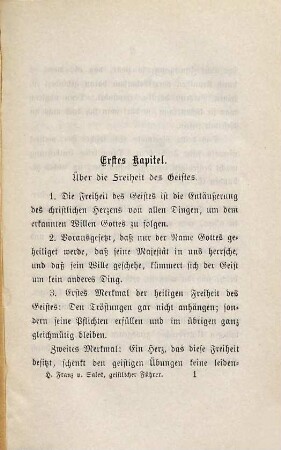 Der geistliche Führer frommer Seelen oder Goldkörner, gesammelt aus den Schriften des heiligen Franz von Sales