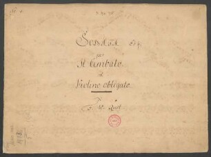 Sonaten; cemb, vl; Es-Dur; CzaR 34