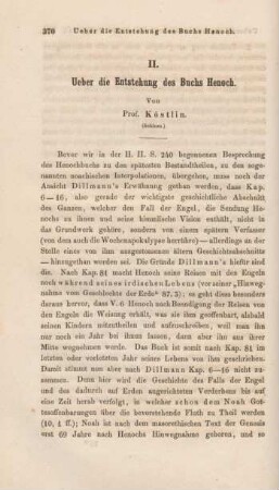 370-386 Ueber die Entstehung des Buchs Henoch