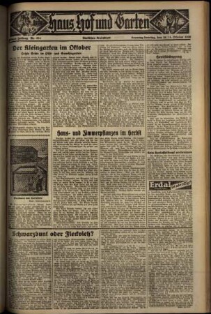 Zweite Ausgabe vom Samstag, den 10. Oktober 1936.