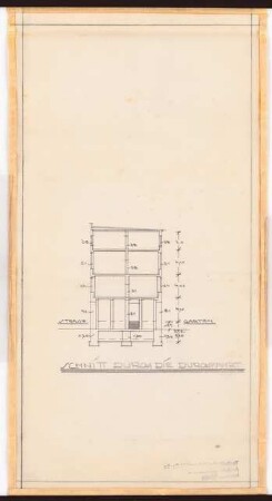 Reichsluftfahrtministerium, Berlin: Verbindungsbau (?), Durchfahrt: Schnitt
