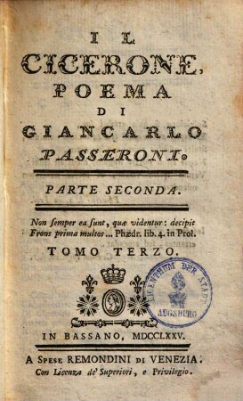 Il Cicerone : poema, 3