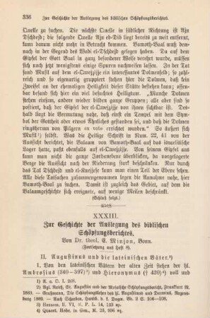336-356 Zur Geschichte der Auslegung des biblischen Schöpfungsberichtes : Fortsetzung