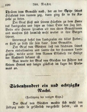 Siebenhundert ein und achtzigste Nacht