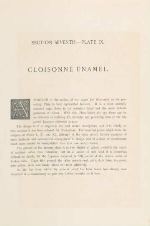 Plate IX. Cloisonné enamel