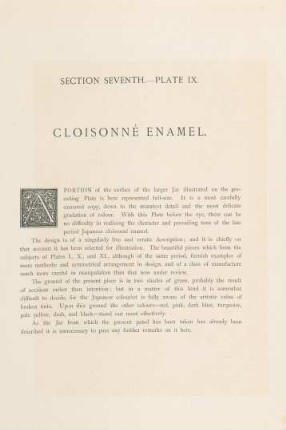 Plate IX. Cloisonné enamel