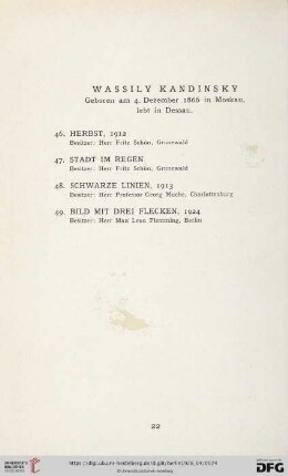 Wassily Kandinsky (Nr. 46-49)