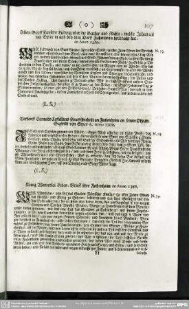 N.79. König Wenceslai Lehen-Brieff über Fechenheim de Anno 1387