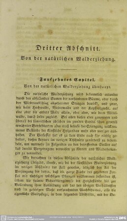Dritter Abschnitt. Von der natürlichen Walderziehung