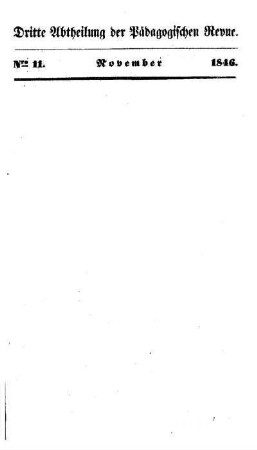 Bd. 14, Abt. 3, H. 11: Heft Bd. 14, Abt. 3, H. 11