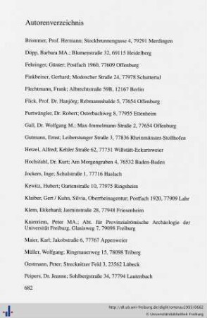 Autorenverzeichnis
