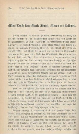150-159 Bischof Leslie über Maria Stuart, Moray und Bothwell