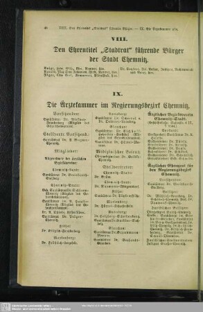 IX. Die Ärztekammer im Regierungsbezirk Chemnitz