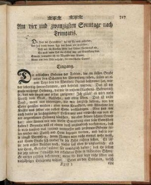 Am vier und zwanzigsten Sonntage nach Trinitatis.