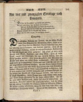 Am vier und zwanzigsten Sonntage nach Trinitatis.
