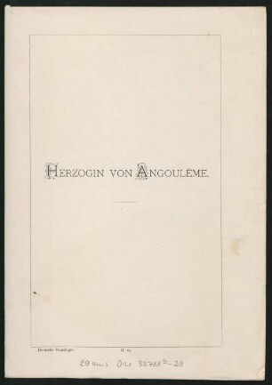 II. 29. Herzogin Von Angouleme
